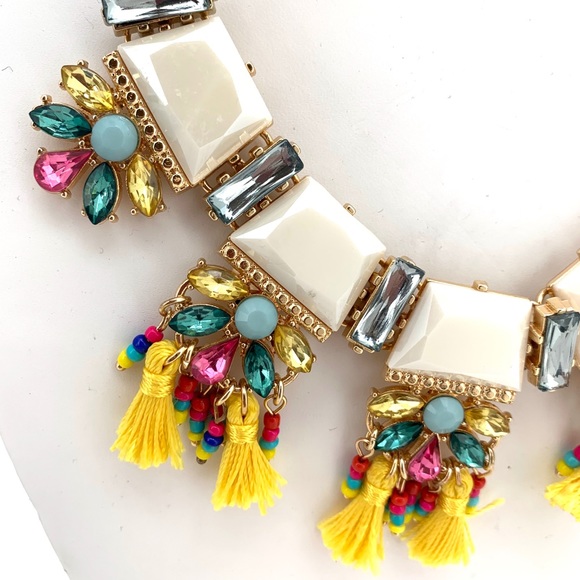 4/$25 Bib Statement Chic Rainbow Necklace NEW - Picture 2 of 2